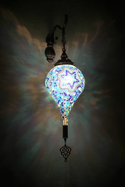 Long Bullet Glass Antique Mosaic Wall Lamp